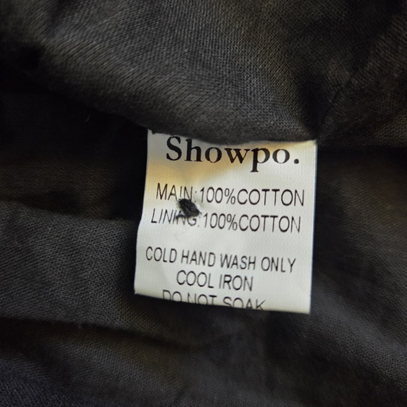 Showpo Black Cotton Dress - Picture 4 of 5